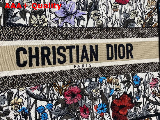 Dior Small Dior Book Tote Multicolor Mille Fleurs Embroidery Replica