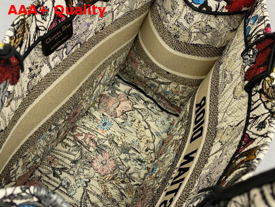 Dior Small Dior Book Tote Multicolor Mille Fleurs Embroidery Replica