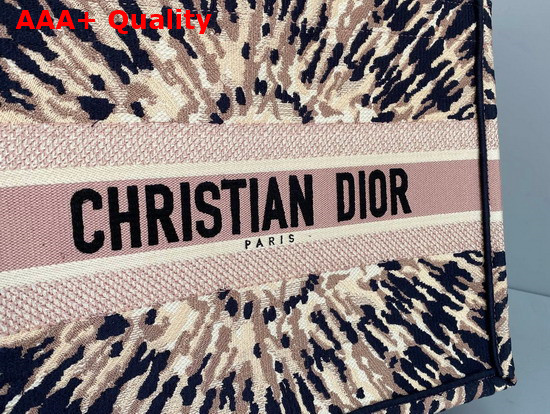 Dior Small Dior Book Tote Multicolor Tie and Dior Embroidery Replica