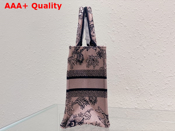 Dior Small Dior Book Tote Powder Pink Dior Jardin Botanique Embroidery Replica