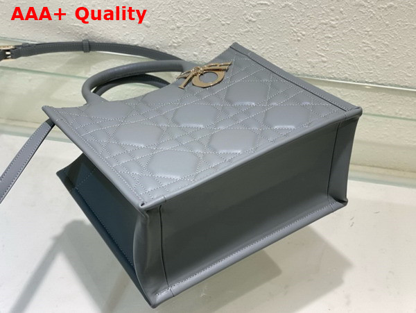 Dior Small Dior Book Tote Stone Grey Macrocannage Calfskin Replica