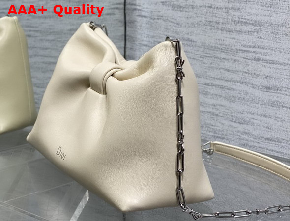 Dior Small Dior Bow Bag in Beige Lambskin Replica