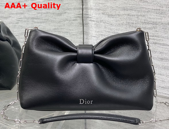 Dior Small Dior Bow Bag in Black Lambskin Replica
