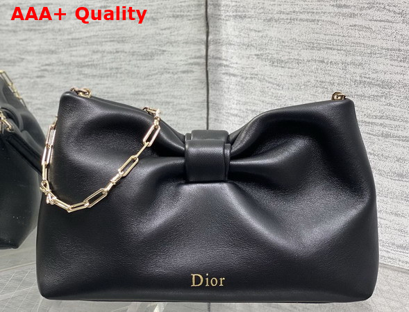 Dior Small Dior Bow Bag in Black Lambskin Replica