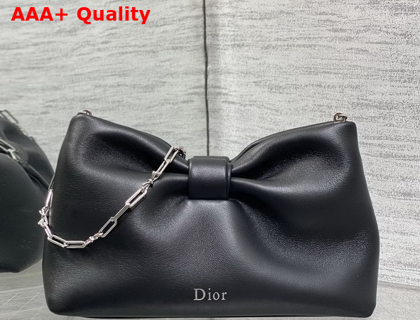 Dior Small Dior Bow Bag in Black Lambskin Replica