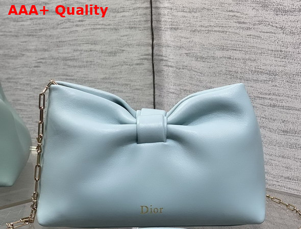 Dior Small Dior Bow Bag in Bleu Tourmaline Lambskin Replica