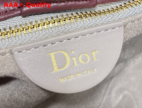 Dior Small Dior Bow Bag in Burgundy Lambskin Replica