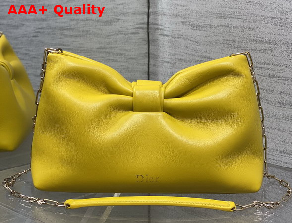 Dior Small Dior Bow Bag in Buttercup Lambskin Replica
