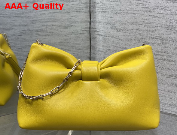 Dior Small Dior Bow Bag in Buttercup Lambskin Replica