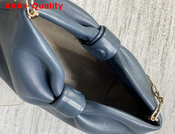 Dior Small Dior Bow Bag in Deep Ocean Blue Lambskin Replica