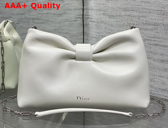 Dior Small Dior Bow Bag in Latte Lambskin Replica