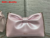 Dior Small Dior Bow Bag in Pearl Pink Lambskin Replica