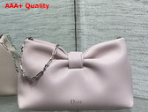 Dior Small Dior Bow Bag in Rose Songe Lambskin Replica