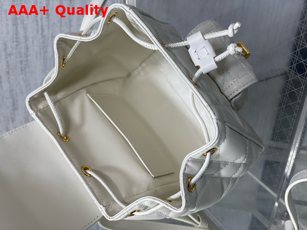 Dior Small Dior Caro Backpack in Latte Macrocannage Lambskin Replica