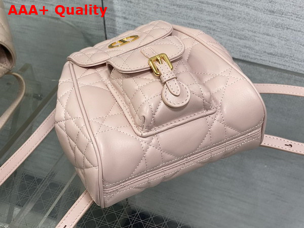 Dior Small Dior Caro Backpack in Powder Pink Macrocannage Lambskin Replica