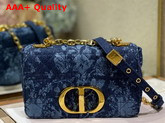 Dior Small Dior Caro Bag Blue Dior Flowers Cannage Denim Replica