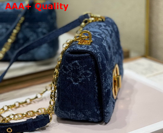Dior Small Dior Caro Bag Blue Dior Flowers Cannage Denim Replica