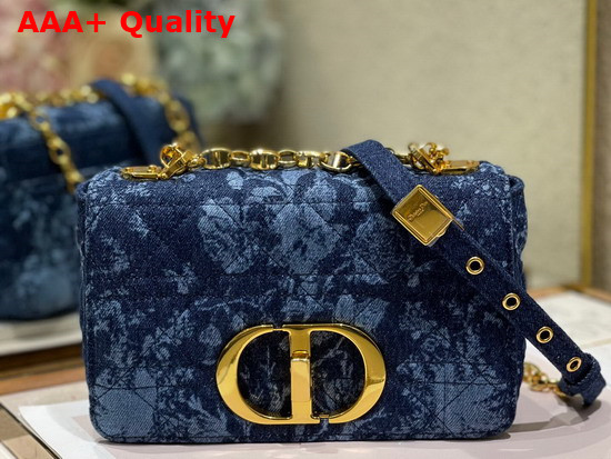 Dior Small Dior Caro Bag Blue Dior Flowers Cannage Denim Replica