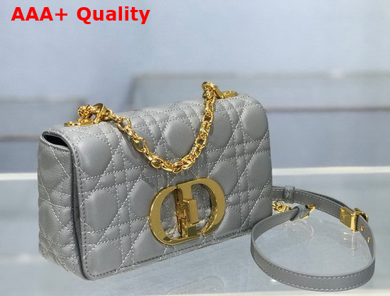 Dior Small Dior Caro Bag Gray Soft Cannage Calfskin Replica