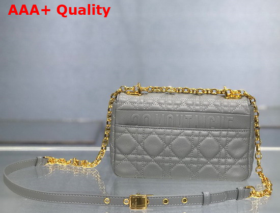 Dior Small Dior Caro Bag Gray Soft Cannage Calfskin Replica