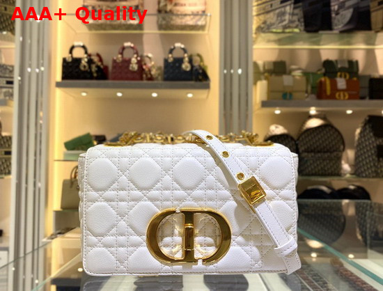 Dior Small Dior Caro Bag Ivory Soft Cannage Calfskin Replica