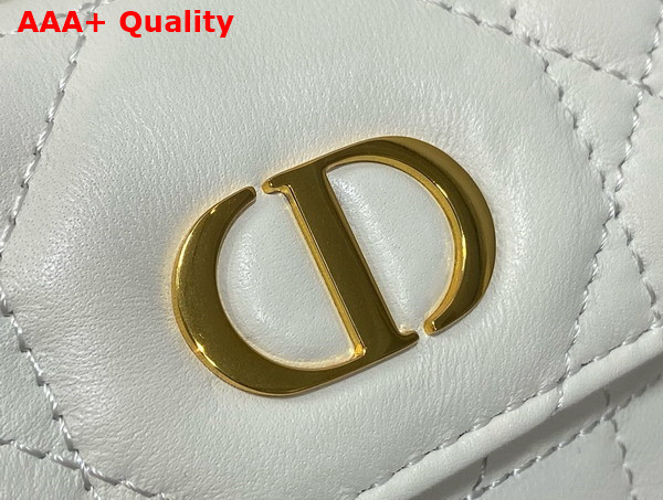 Dior Small Dior Caro Bucket Bag in Latte Macrocannage Lambskin Replica