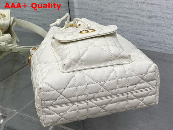 Dior Small Dior Caro Bucket Bag in Latte Macrocannage Lambskin Replica
