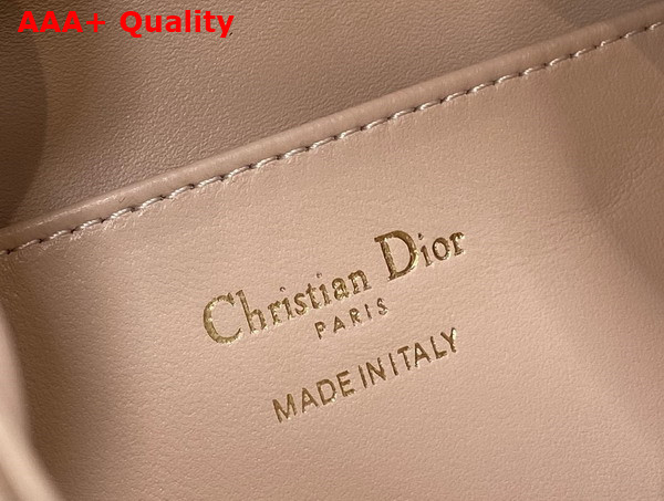 Dior Small Dior Caro Bucket Bag in Rose Des Vents Macrocannage Lambskin Replica