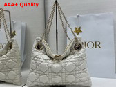 Dior Small Dior Crunchy Bag in Latte Puffy Macrocannage Calfskin Replica