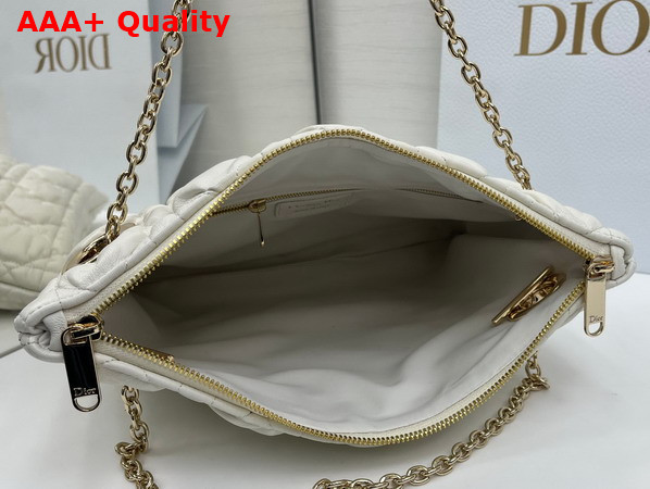 Dior Small Dior Crunchy Bag in Latte Puffy Macrocannage Calfskin Replica