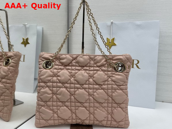Dior Small Dior Crunchy Bag in Nude Puffy Macrocannage Calfskin Replica