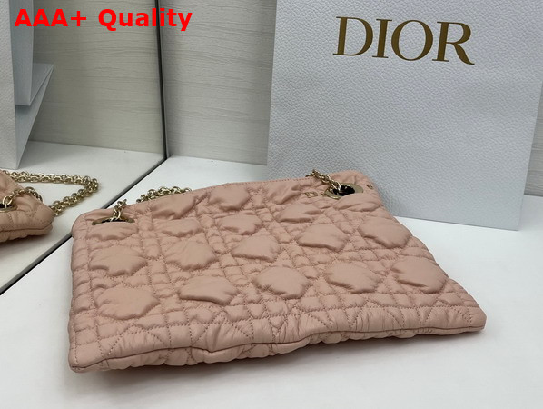 Dior Small Dior Crunchy Bag in Nude Puffy Macrocannage Calfskin Replica