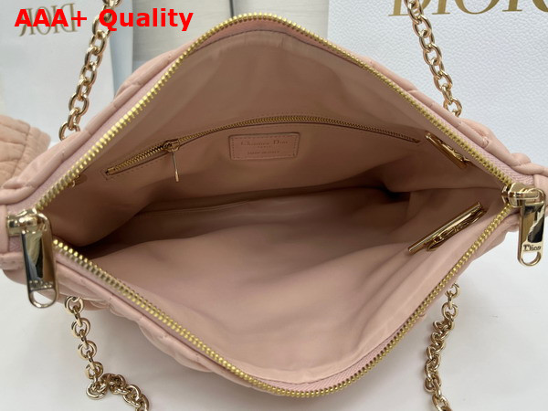 Dior Small Dior Crunchy Bag in Nude Puffy Macrocannage Calfskin Replica
