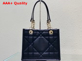Dior Small Dior Essential Tote Bag Black Archicannage Calfskin Replica
