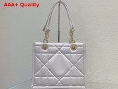 Dior Small Dior Essential Tote Bag Latte Archicannage Calfskin Replica