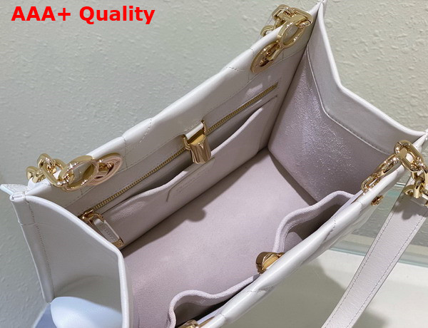 Dior Small Dior Essential Tote Bag Latte Archicannage Calfskin Replica