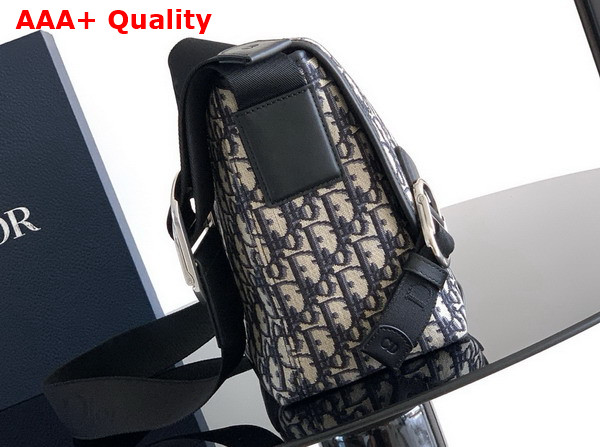 Dior Small Dior Jett Messenger Bag with Flap Beige and Black Dior Oblique Jacquard Replica