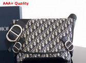 Dior Small Dior Jett Messenger Bag with Flap Beige and Black Dior Oblique Jacquard Replica