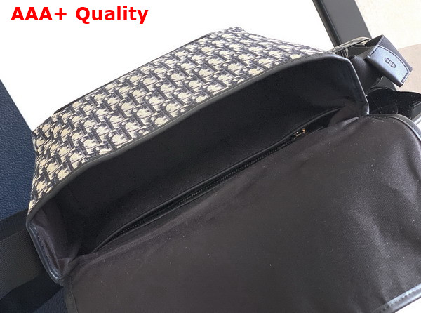 Dior Small Dior Jett Messenger Bag with Flap Beige and Black Dior Oblique Jacquard Replica