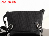 Dior Small Dior Jett Messenger Bag with Flap Black Dior Oblique Jacquard Replica