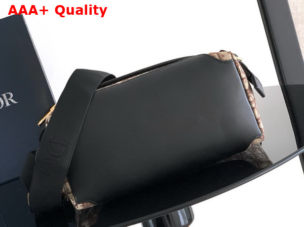 Dior Small Dior Jett Messenger Bag with Flap Brown Dior Oblique Jacquard Replica