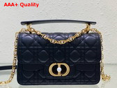 Dior Small Dior Jolie Top Handle Bag Black Cannage Calfskin Replica