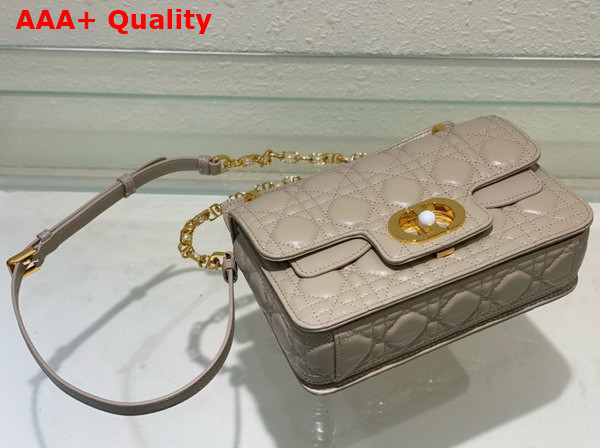 Dior Small Dior Jolie Top Handle Bag Powder Beige Cannage Calfskin Replica