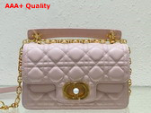 Dior Small Dior Jolie Top Handle Bag Powder Pink Cannage Calfskin Replica