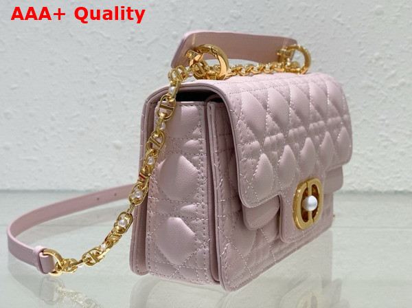 Dior Small Dior Jolie Top Handle Bag Powder Pink Cannage Calfskin Replica
