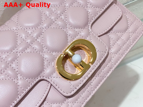 Dior Small Dior Jolie Top Handle Bag Powder Pink Cannage Calfskin Replica