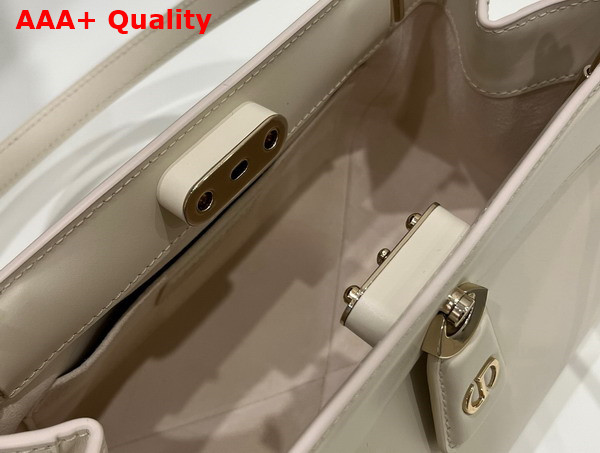 Dior Small Dior Key Bag Dusty Ivory Box Calfskin Replica