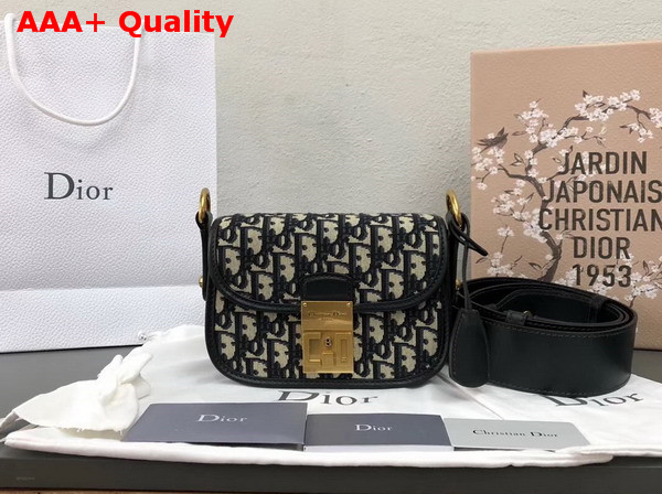 Dior Small Dior Oblique Flap Bag in Signature Canvas Replica