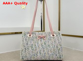 Dior Small Dior Promenade Shopping Bag Multicolor Dior Oblique Pastel Jacquard Replica