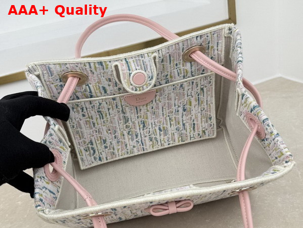 Dior Small Dior Promenade Shopping Bag Multicolor Dior Oblique Pastel Jacquard Replica